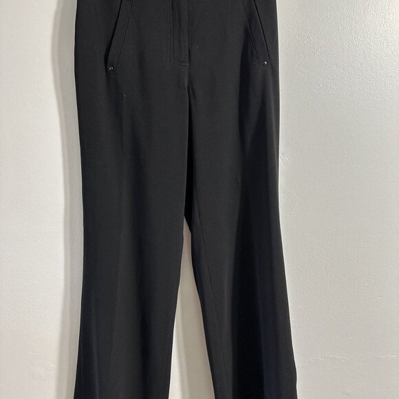 Jamie Sadock Black Golf Women's Mid-Rise Flat-Front Wide Leg Pants Pockets Sz 2‎ - Picture 1 of 7